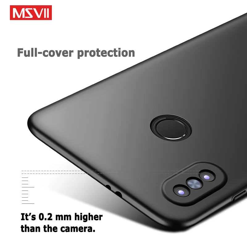 MSVII Чехлы для Xiaomi Redmi Note 5 Pro Чехол кольцо тонкий матовый металлический