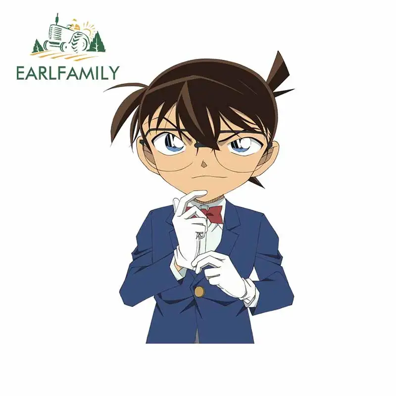 

EARLFAMILY 13cm x 8.9cm For Detective Conan Car Stickers Auto Refrigerator Decal Graffiti Vinyl Material Occlusion Scratch Decor