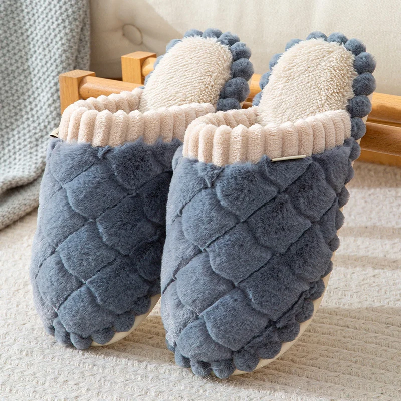 

Women Cotton Slippers Anti-Slip Slippers For Women Soft Sole Home Slippers Casual Ladies Floor Flat Shoes Couple Unisex Footwear