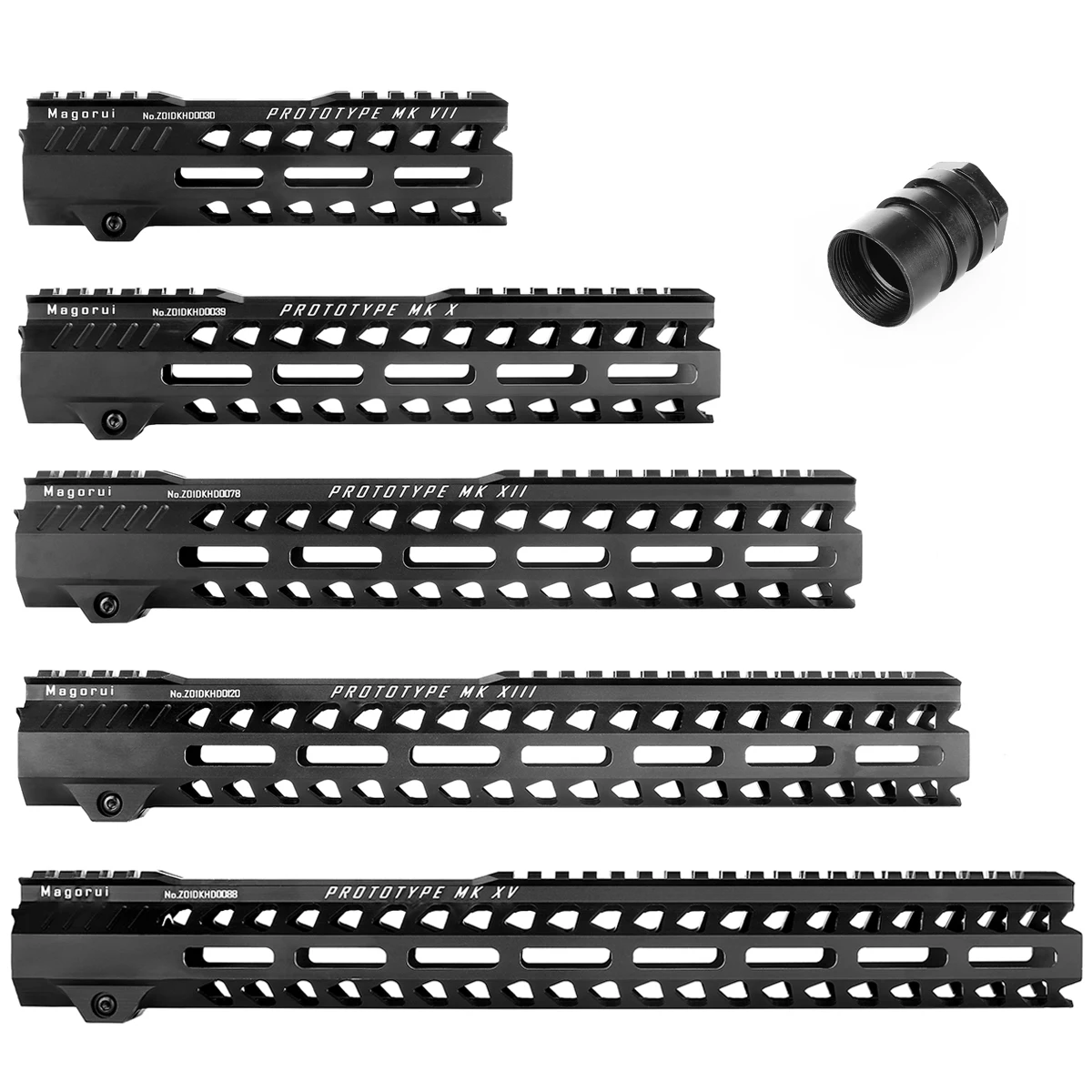 

Magorui 7"10" 12" 13.5" 15" AR15 Free Float M-LOK MK Handguard Picatinny Handguard Free Float Riflescope Picatinny Rail