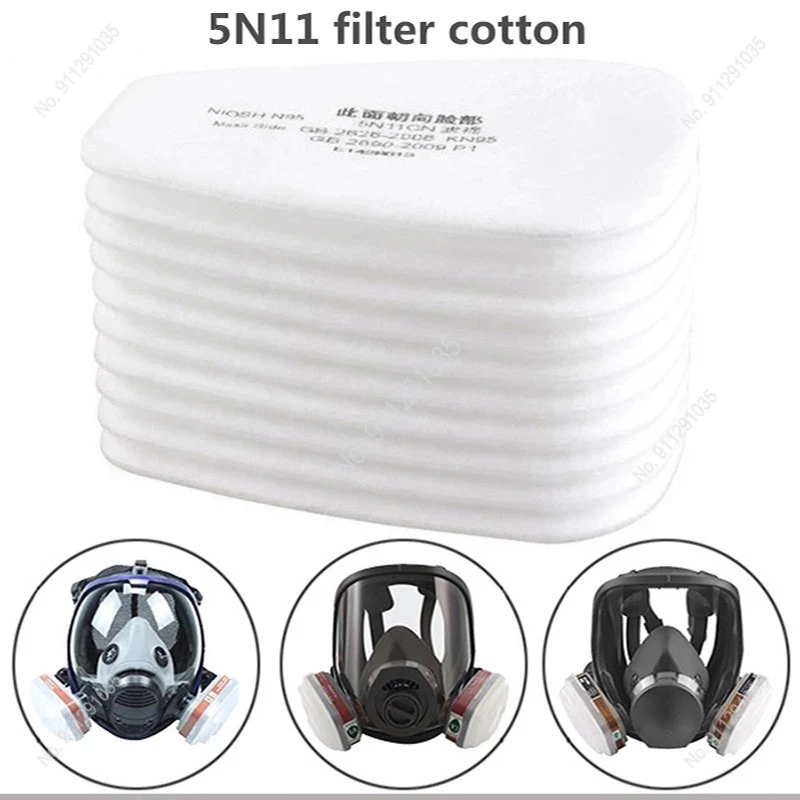 

10-100Pcs 5N11 Industry Dust-Proof Filter Cotton Replaceable For 6200/7502/6800 Chemical Respirator Gas Mask Spraying Painting