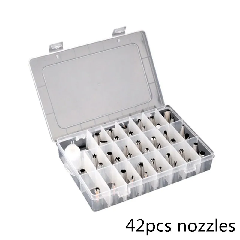 42pcs 8 шт./компл. силиконовые Кухня аксессуары Обледенение Трубопроводы Крем кондитерский мешок 6 Нержавеющая сталь комплект насадок насадки для украшения тортов «сделай сам»; комплект - Цвет: 42pcs