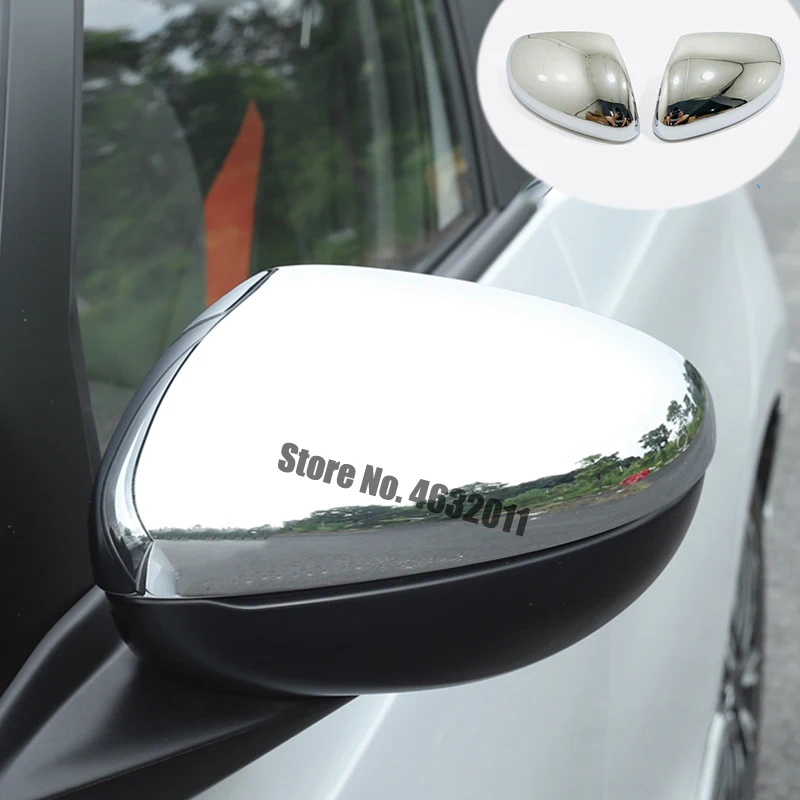 2 шт. хромированные/Углеродные автомобильные наклейки для зеркала заднего вида