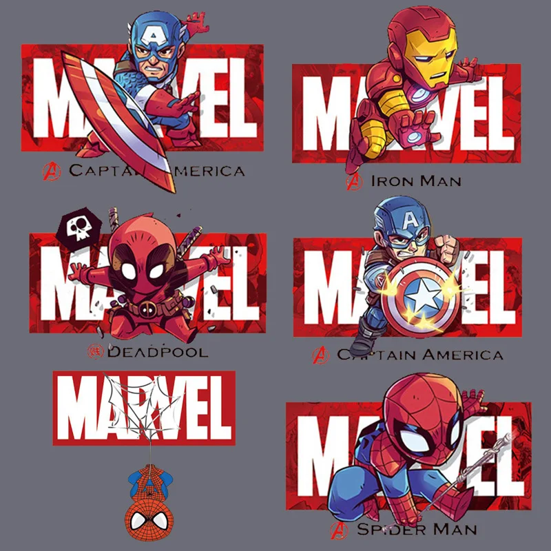 Детские нашивки с героями Диснея Marvel Человек паук термонаклейка на одежду