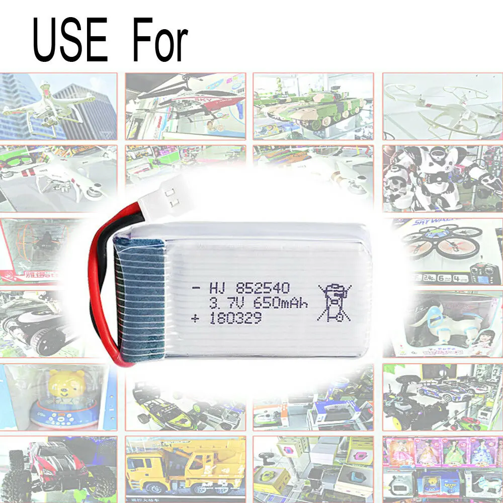 1-4 шт. 852540 3 7 в 20C 650 мАч литий-полимерная аккумуляторная батарея + USB зарядное