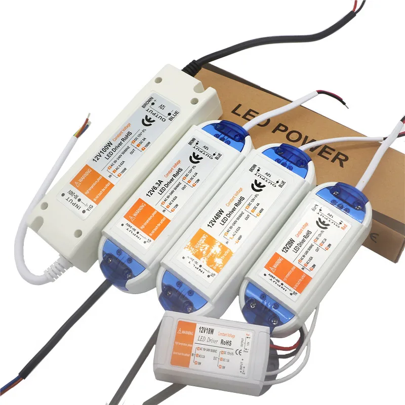 12 V Питание адаптер переменного тока 110 В 220 до трансформатор освещения 100 Вт 72 48W 28W