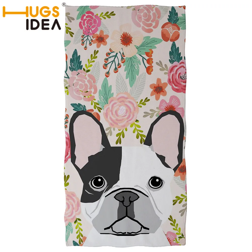 Банное полотенце HUGSIDEA в форме французского бульдога большие пляжные полотенца