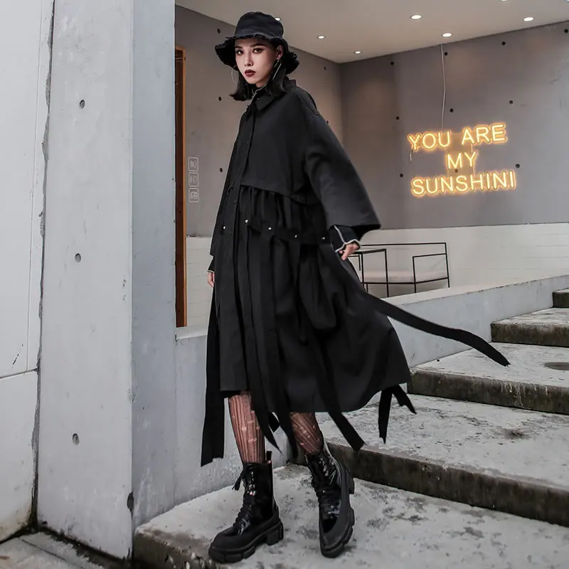 XITAO Tide лоскутное черное платье с заклепками и кисточками женская одежда 2019