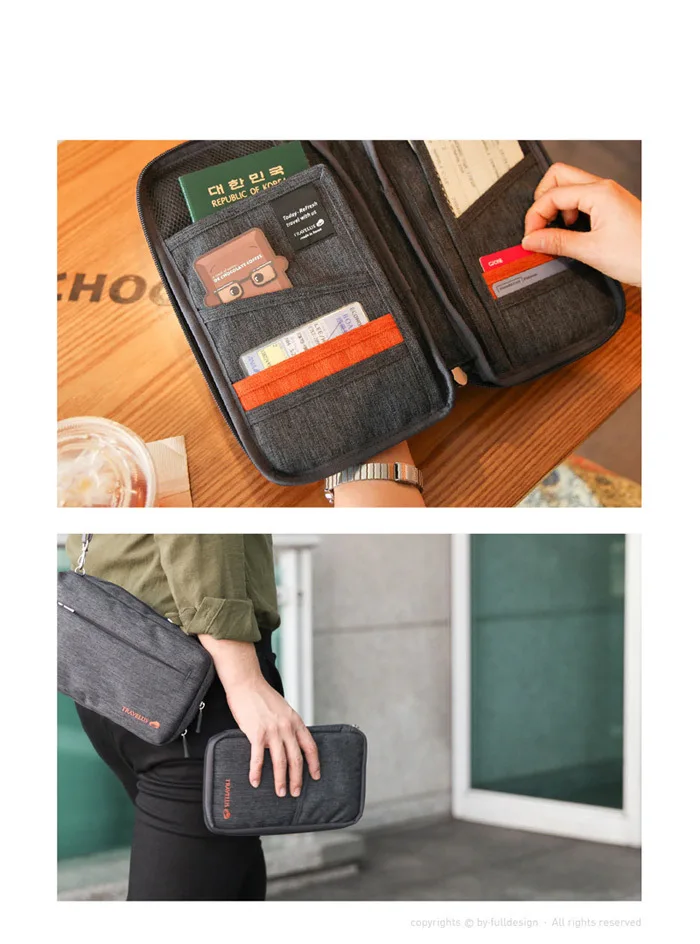 quality travel document storage bag wallet passport ID ticket flight credit card package box passport package