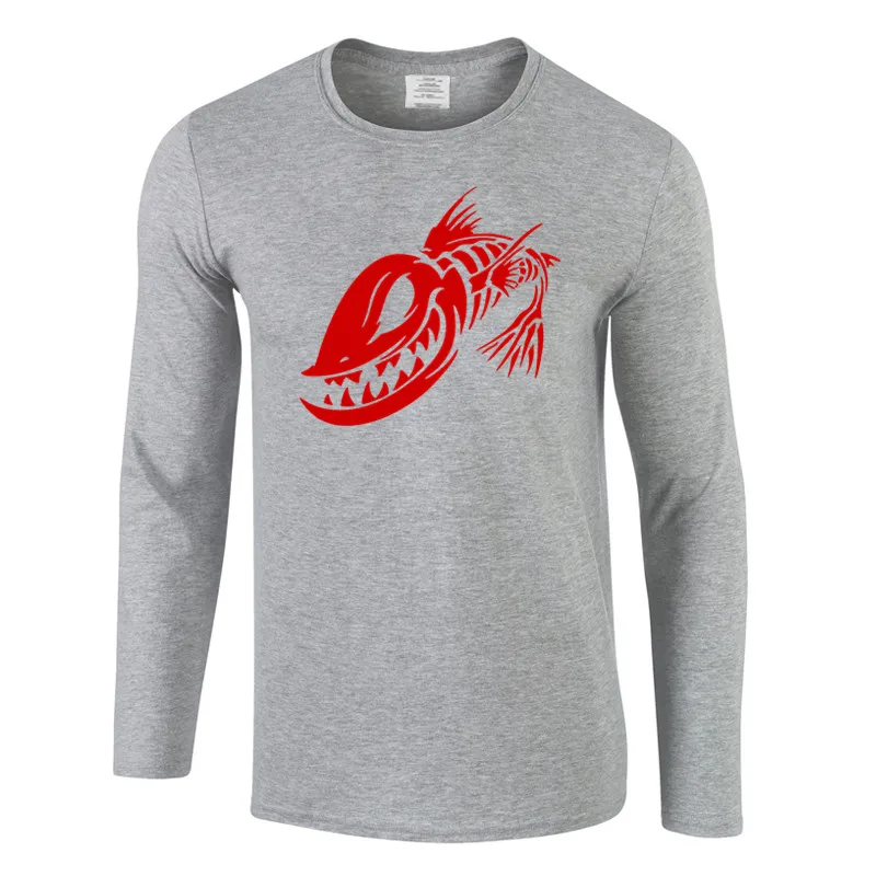 Новая повседневная мужская футболка Fish esqueleto летняя модная мужские