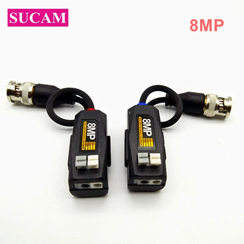 10 Pairs/Lot 8MP BNC Video Balun Connector Support HD AHD/CVI/TVI Camera Signal Channel CCTV Camera System Accessories