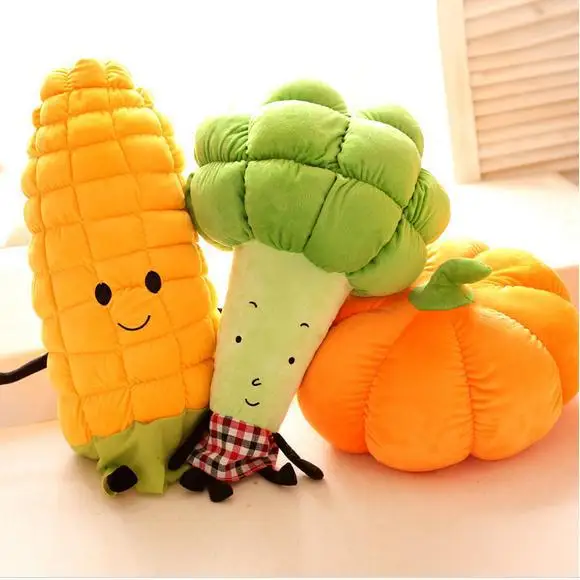 

60cm Cute Lovely Personalized creative vegetable plush doll toys pillows cushions sofa pillows birthday gifts Pumpkin corn doll