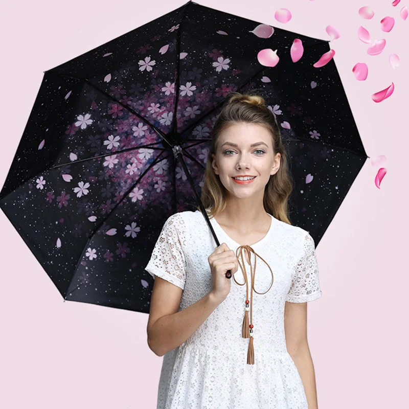 1 шт. Женский виниловый складной зонт скидка 30% | Дом и сад