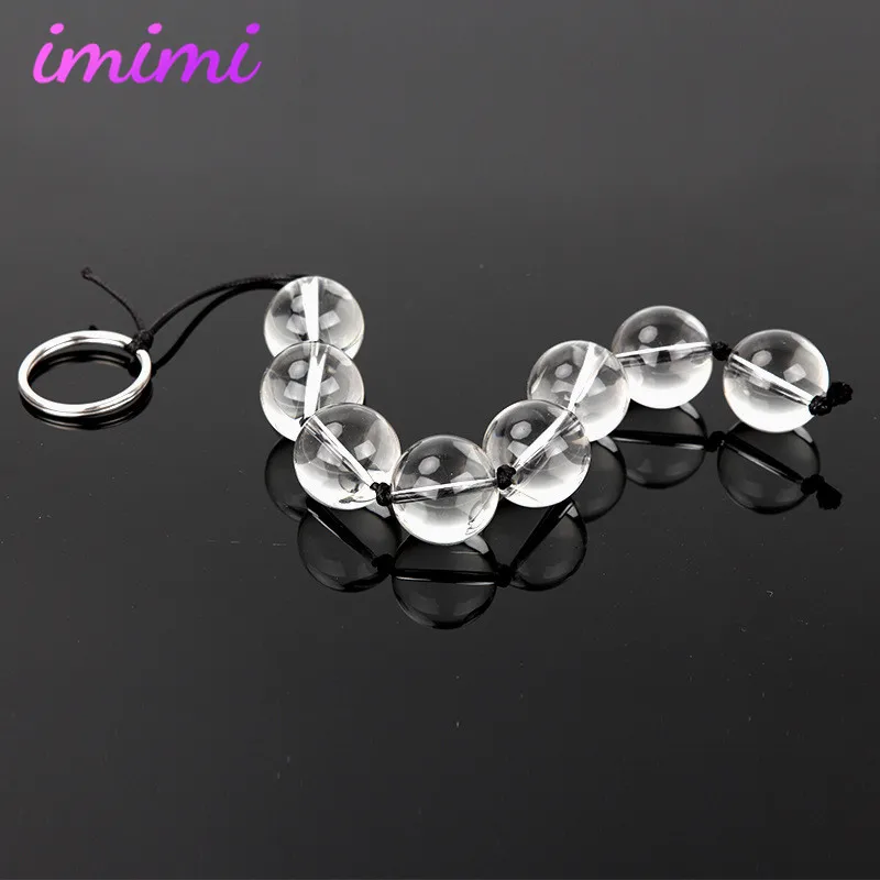 Прозрачные хрустальные анальные шарики Анальная пробка Анальный стимулятор для