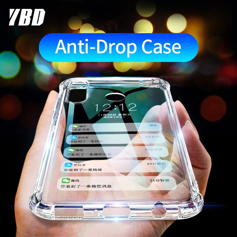 YBD прозрачный противоударный чехол для Honor 8x huawei P20 P30 Lite Funda Coque защитный 10 P Smart 2019