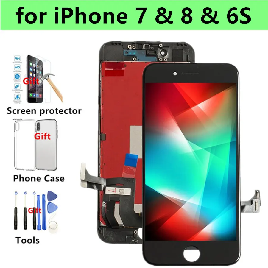 100% AAA + протестированный экран для iPhone 7 ЖК дисплей 8 дигитайзер в сборе с 3D touch4.7