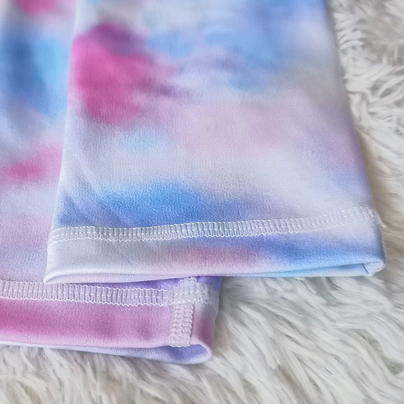 Женский спортивный комплект для йоги из 2 предметов с цифровым принтом