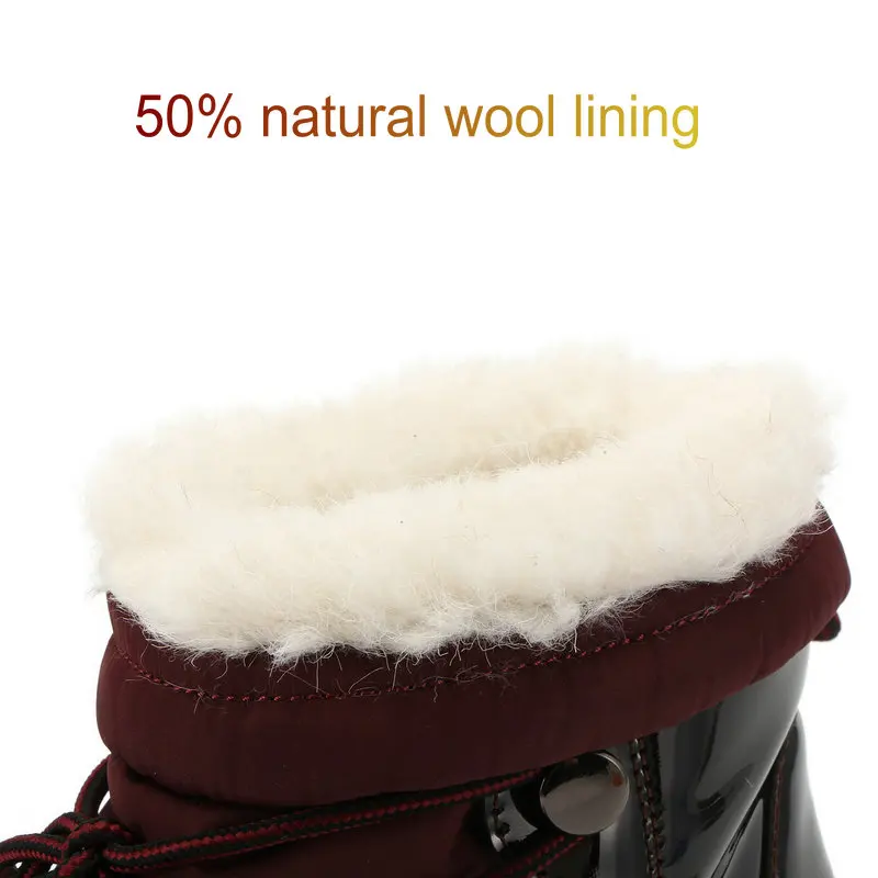 Женская зимняя обувь зимние сапоги 50% шерсть смешанный мех теплые легкие удобные
