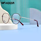 Круглые оправы из чистого титана WIHODA для мужчин и женщин, оправа для оптических стекол, оправа для очков для коррекции миопии и дальнозоркости, F90001
