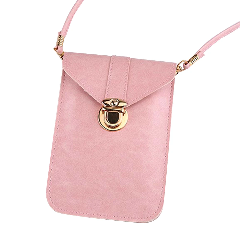 

Touches Screen PU Leather Change Bag Women Crossbody Mobile Phone Pouch Wallet Mothers Day Gift THIN889