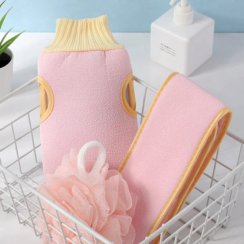 

3pcs/set Body Cleaning Washcloth Soft Brush Home Hotel Bathroom Shower Ball Back Scrubber Set Exfoliating Skin Towel Bath Gloves