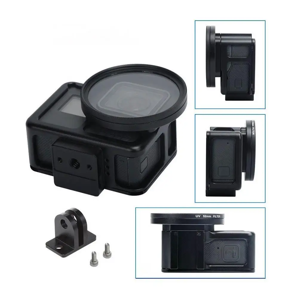 Рамка камеры защитный корпус клетка алюминиевый сплав черный полый