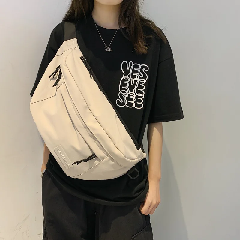 

Pocket women's 2021 new chest bag tide ins Han Feng messenger bag women's sports and leisure postman bag couple shoulder bag