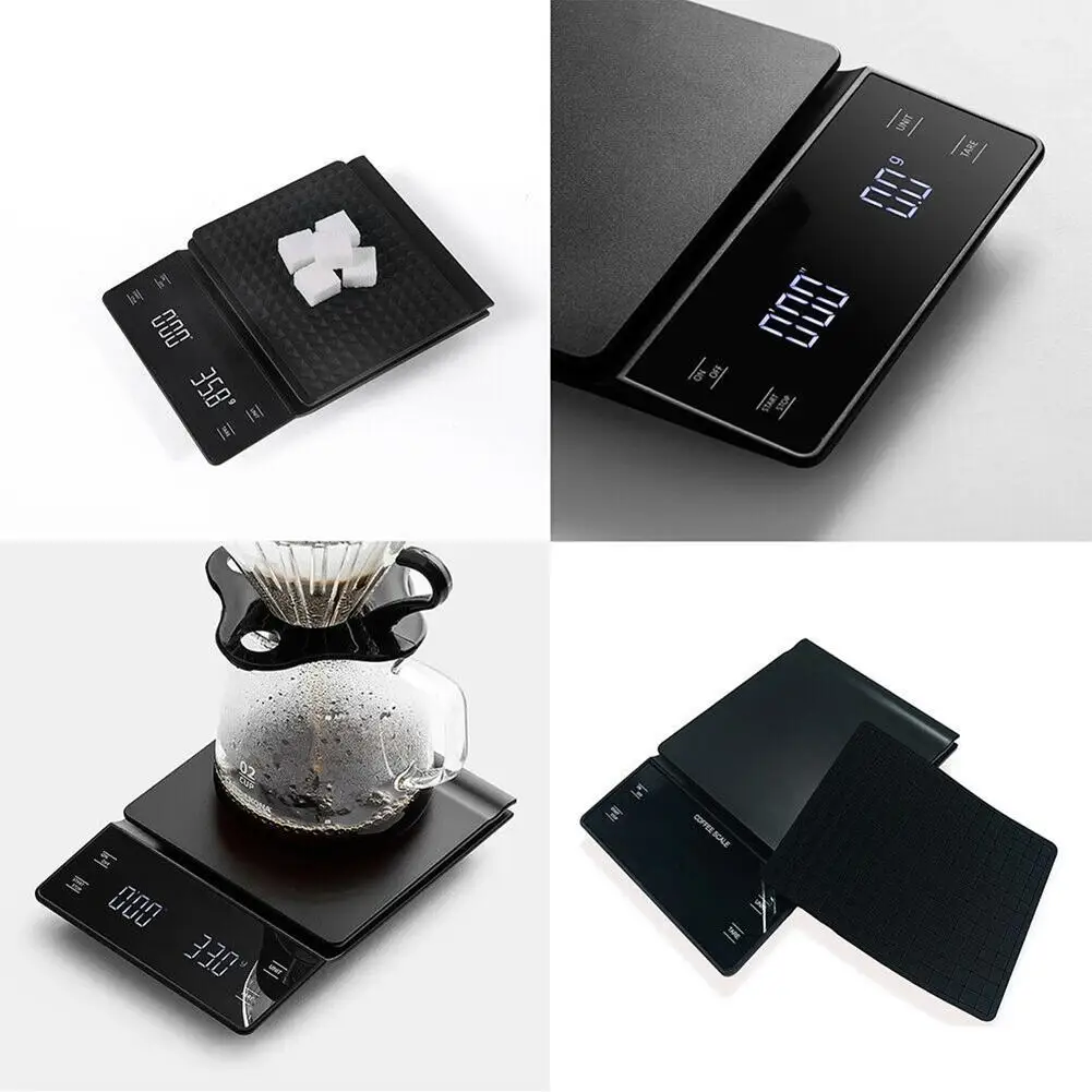 

Kitchen Coffee Scale With Timer 3kg/0.1g High Precision Pour Over Drip Espresso Scale With Digital Touch Scale