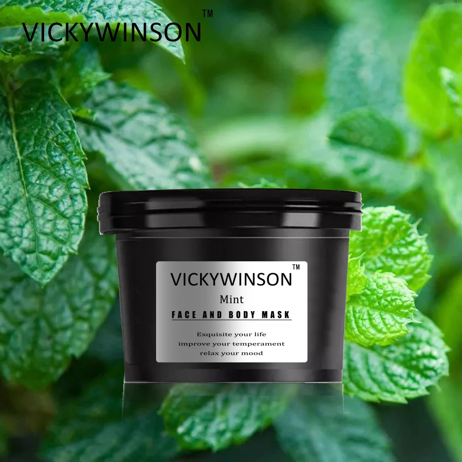 

Mint facial and body scrub mask 50g handmade and natural Body Scrub Cream Sea Salt For Exfoliating Scrub Skin Cream Whitening
