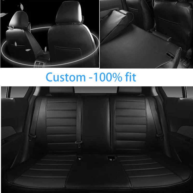 

HLFNTF Custom leather Car Seat Covers For Audi A6L R8 Q3 Q5 Q7 S4 Quattro A1 A2 A3 A4 A6 A8 car accessories car-styling