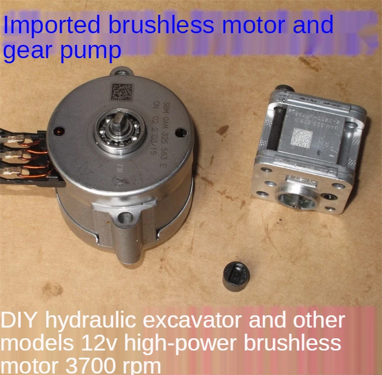 DIY Imported Mini Gear High Pressure Oil Pump Excavator Model Hydraulic Pump Miniature Metal Gear Pump