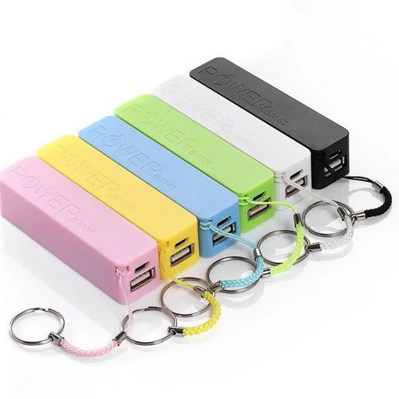 

1 Pc 18650 3.7V USB Portable Power Bank Battery Charger Case With Key Chain DIY Box For Smart Phone Electronic Devices Charging
