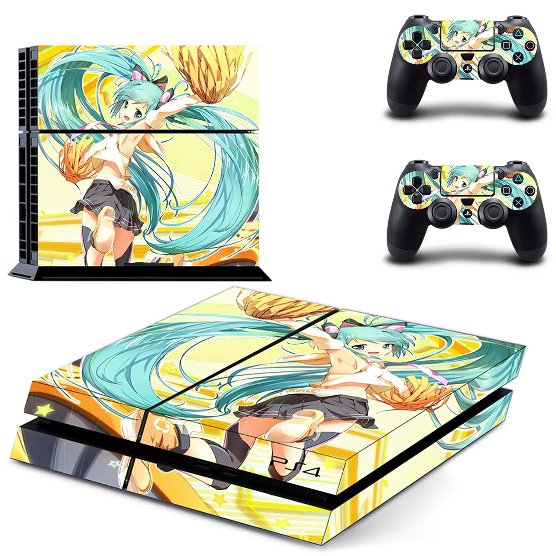 Hatsune Miku PS4 наклейка s Play station 4 кожа PS 4 наклейка Наклейки Обложка для playstation 4 PS4 консоль и контроллер Кожа винил