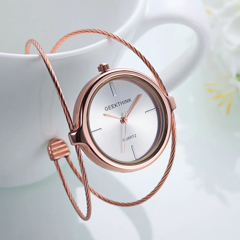 

2021new Fashion Brand Quartz Watch Women Bracelet Ladies Rose Gold Watch Female Luxury Double Steel Band Casual Relojes Para