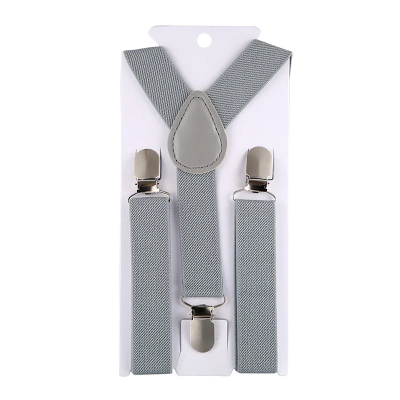 Soild цветные детские подтяжки для маленьких мальчиков и девочек подвесной зажим