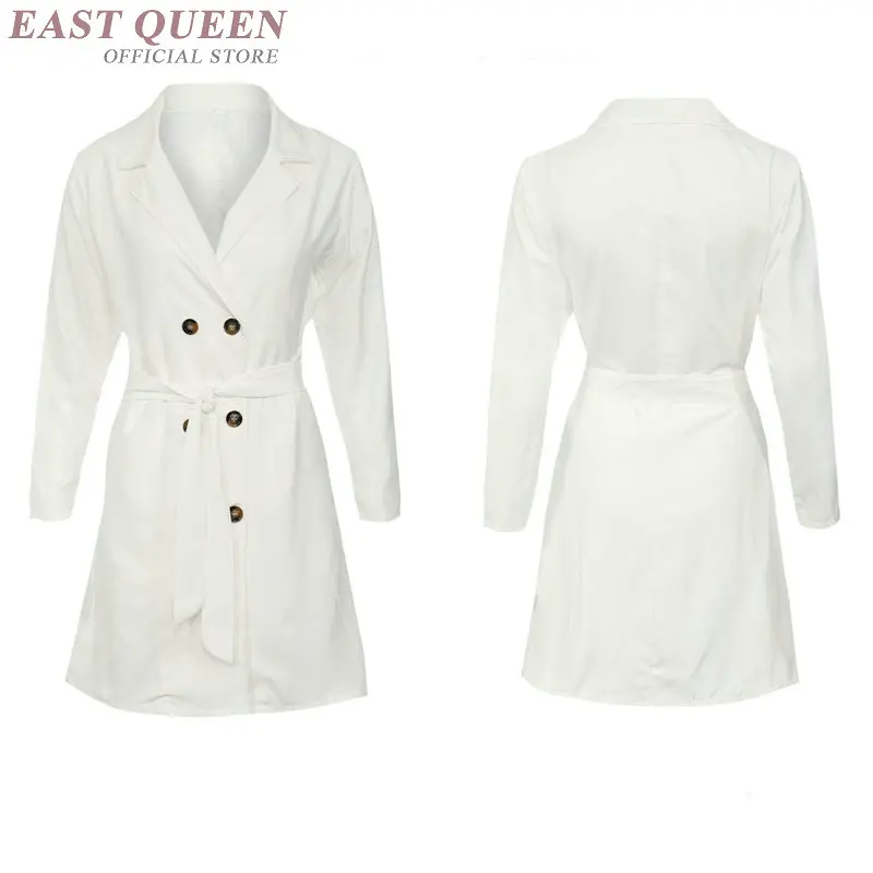 Женская одежда осень 2019 двубортный Блейзер тренчкот с поясом длинная куртка