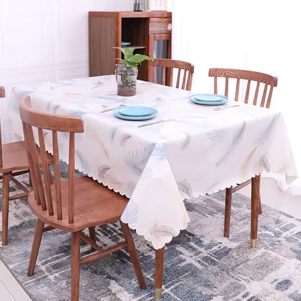 

New Arrive Solid Tablecloth Decorative PVC Table Cover Rectangular Table Cloth Oil-proof Pastoral Tea Tablecloth