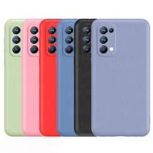 For OPPO Reno 5 Case Reno 6 Pro Cover Liquid Silicone Shell Soft Protector Funda Case For Reno 6 Pro Plus Reno5 K Z Lite 4 Case