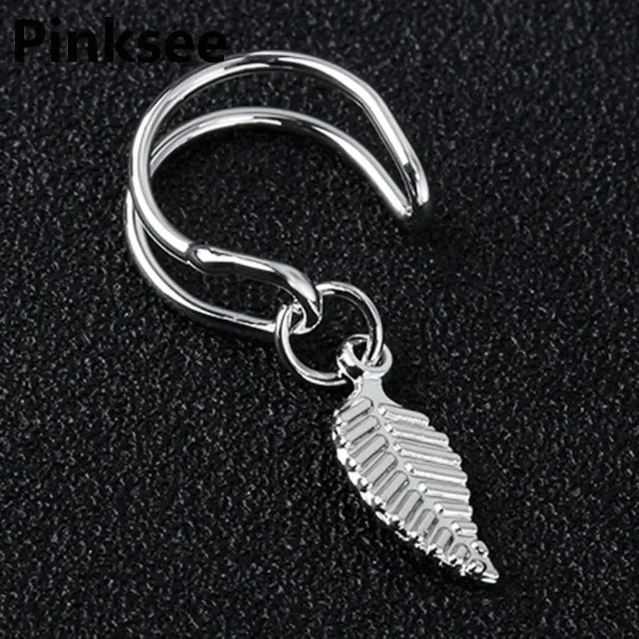 AC Silver 1 шт.,, длинные серьги в форме трубки, простые клипсы, хрящи, серьги для женщин, панк, не пирсинг, ювелирное изделие, серебро, золото, цвет - Окраска металла: AC Silver