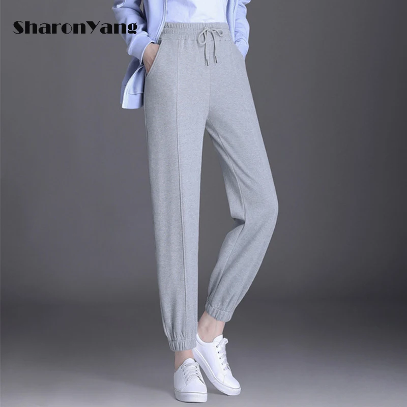 

Gray Sweatpants for Women 2021 Spring Summer New Baggy Fashion Plus Size Women Sports Pants Balck Trousers Joggers Streetwear