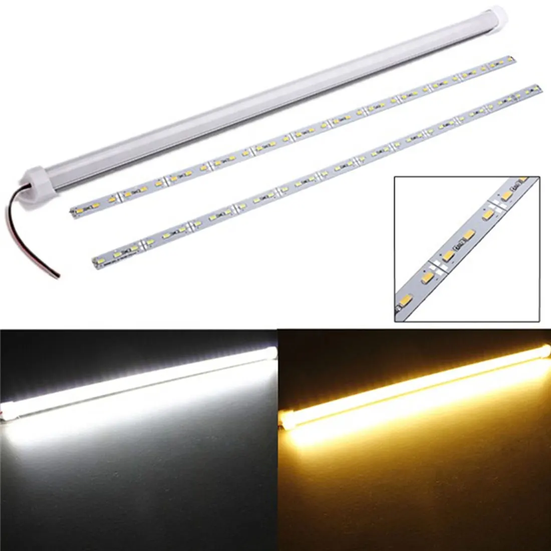 50 см DC 12V 11W 5630 SMD 36 светодиодный светильник с жесткой прокладкой крышкой и