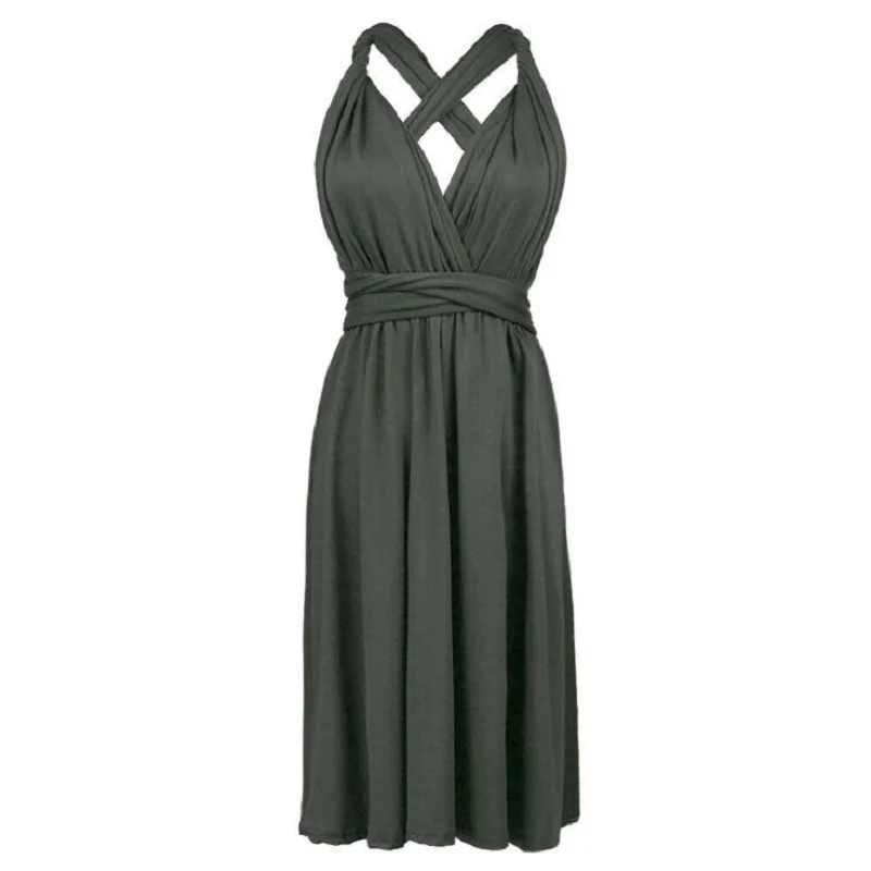 

2021 New Sexy Backless Dress Women Multiway Wrap Convertible Boho Maxi Club Dress Bandage Dress Party Bridesmaids Infinity Femme