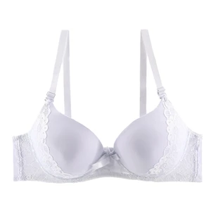 Z18-White Xiushiren, кружевные бюстгальтеры, женские, пуш-ап, одноцветные, сексуальные, плюс размер 44, 46, 48, 50, C, D, бюстгальтер, полная чашка, на косточках, Soutien Gorge, Мягкое хлопковое белье - Цвет: Z18-White
