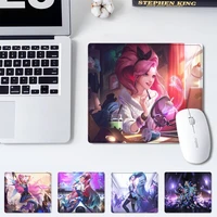 elegant league of legends seraphine office pad small size rubber mouse pad gaming player desktop pad computer laptop mouse pad