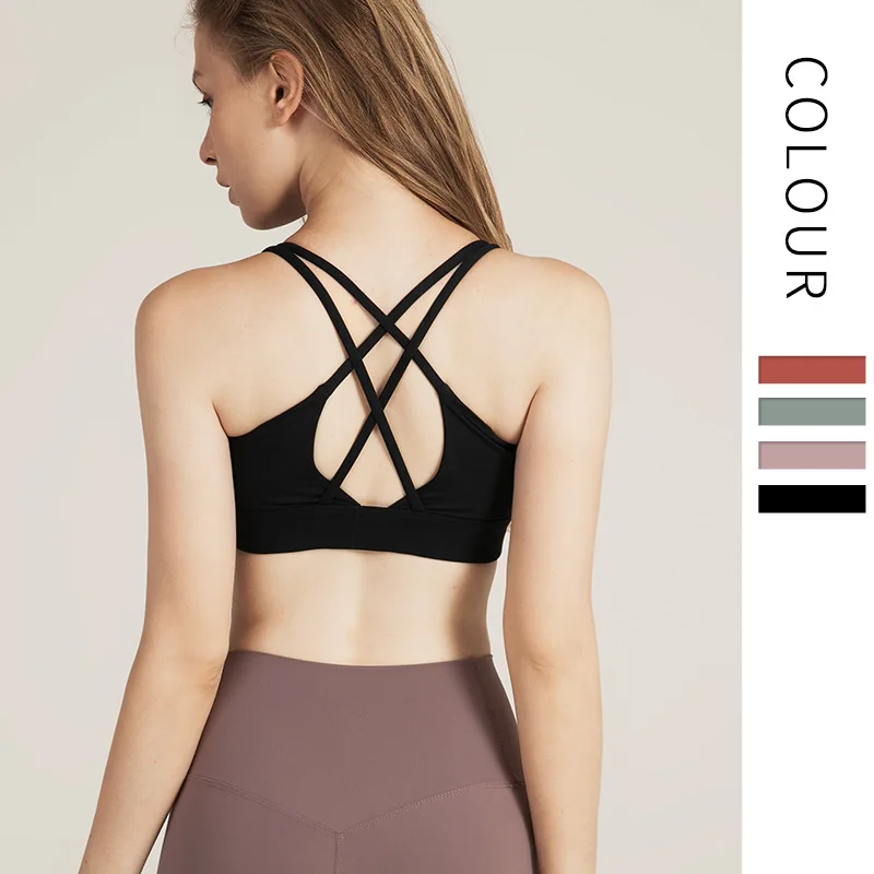Новые осенние женские спортивные бюстгальтеры для йоги противоударные