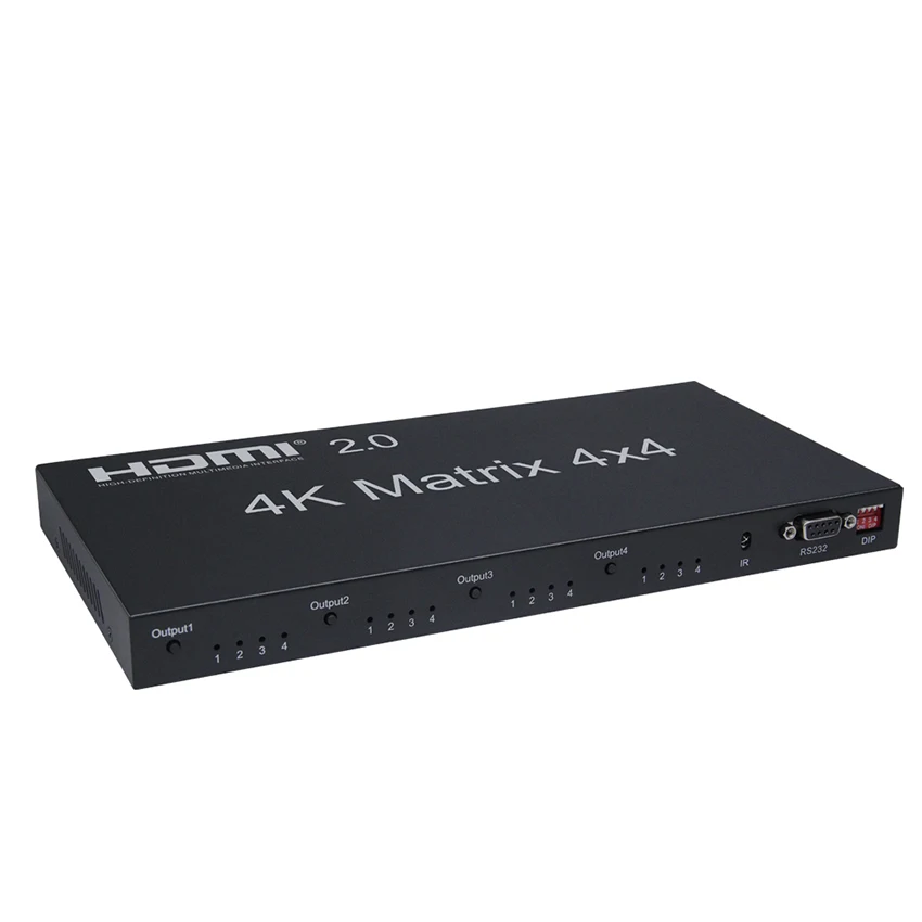 Матрица HDMI 2 0 4x4 4K @ 60 Гц (RGB/YUV 4:4:4) переключатель сплиттер 4 в выхода управление