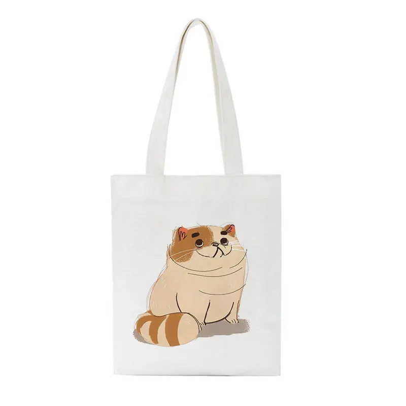 

New Arrival Animals Cartoon Funny Shoulder Bags Canvas Tote Bag Harajuku Cute Casual Large Capacity Bag Girl Book Bag