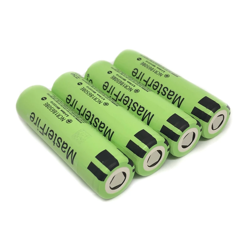 

MasterFire 4pcs/lot Genuine 18650 NCR18650BE 3200mah 3.7v Rechargeable Battery Lithium Batteries Cell For panasonic for e-cigs