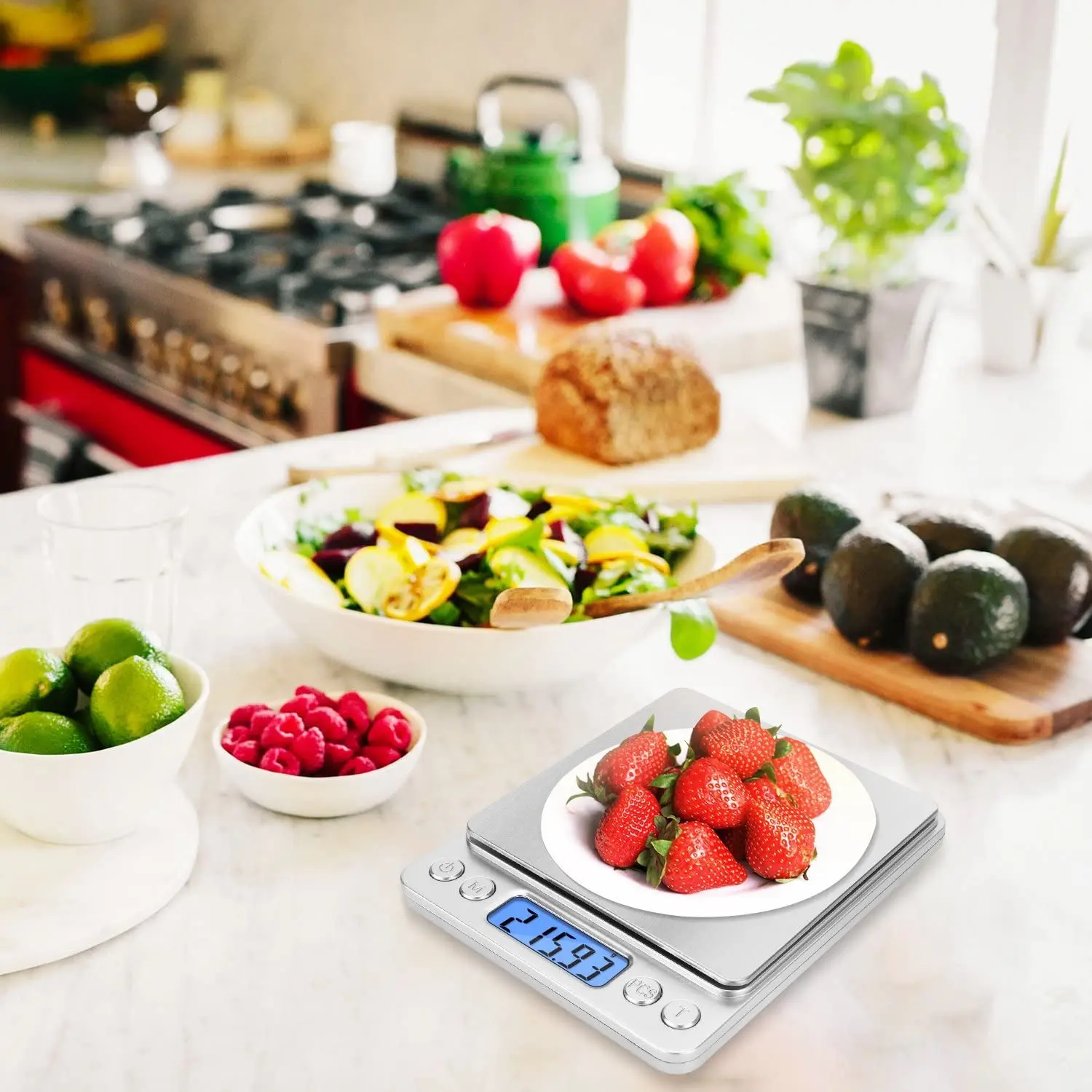 

Digital kitchen scale, LCD display 1g/0.1oz precision stainless steel food scale, used for cooking and baking weighing electroni
