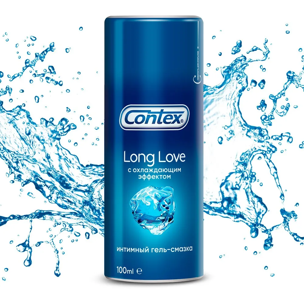 Интимная гель смазка CONTEX Long Love с охлаждающим эффектом 100мл|Презервативы| |